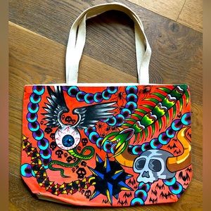 Monster Mayhem Hand Painted Reusable Canvas Bag